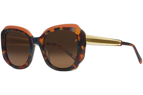 blau gemustert & orange