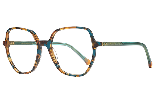 blau gemustert & orange