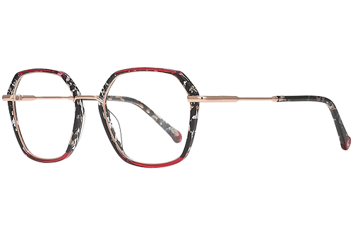 Rot & Schwarz-Weiß gesprenkelt