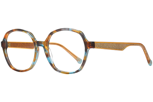 blau gemustert & orange