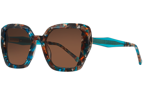 Blau & Orange marmoriert