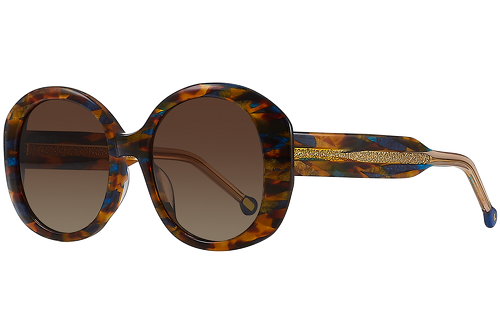 Blau & Orange marmoriert