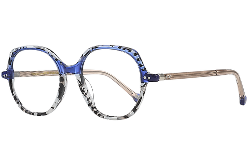 Blau & Marmoriert Schwarz & Weiß