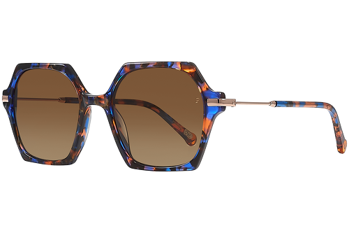 blau gemustert & orange