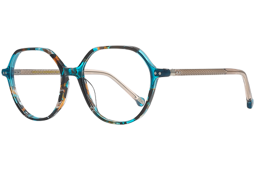 blau gemustert & orange