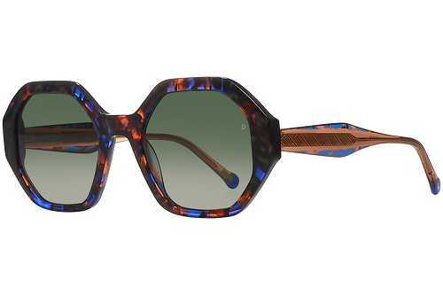 blau gemustert & orange