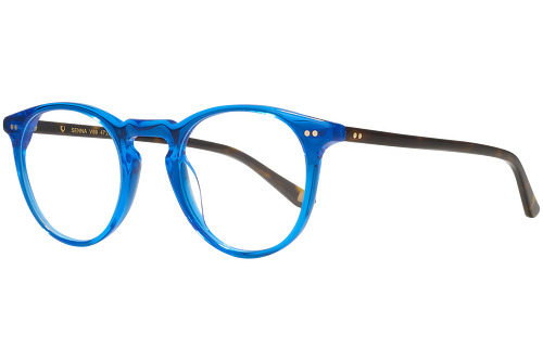 blau & gemustert